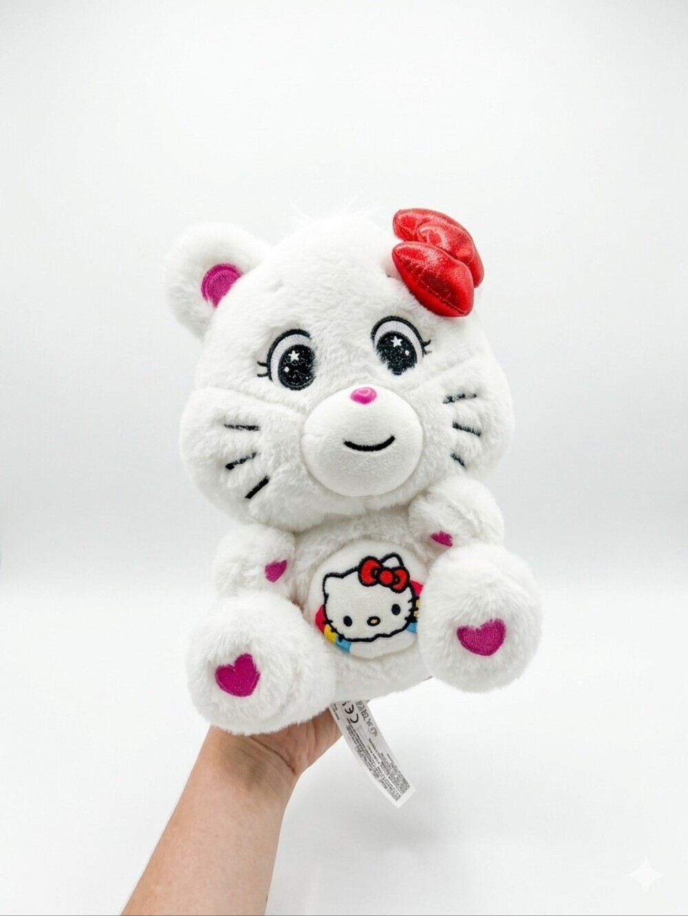 Hello Kitty x Care Bear Dressed as Cheer Bear Plush 10" White Special Edition